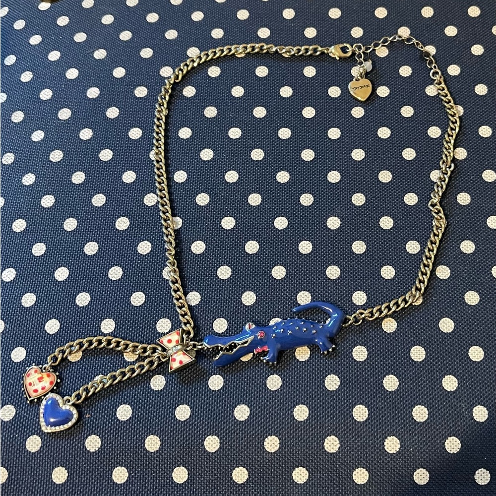 Betsey Johnson Alligator Pendant Necklace